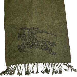 Burberry - Vintage Burberrys Equestrian Knight scarf, 100% cashmere unisex